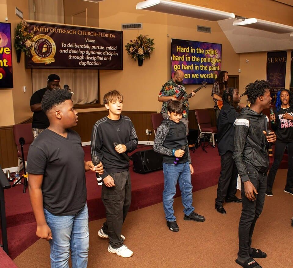 Our young people in worship